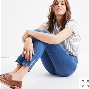 MADEWELL high-rise skinny jeans, bonita: side-slit